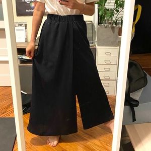 Dark Navy Long Pants Wide Leg